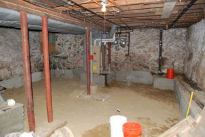 basement underpinning dc - bench footings